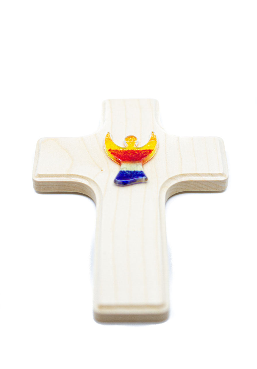 Wandkreuz "Glas-Engel" – Detailansicht