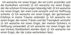 Wortlichtkerze Ich wünsche mir einen Engel