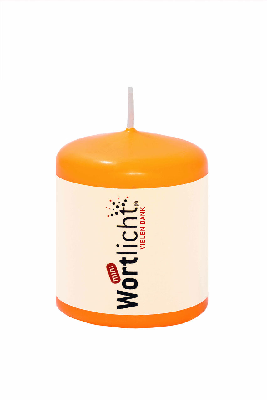Wortlichtkerze mini Vielen Dank