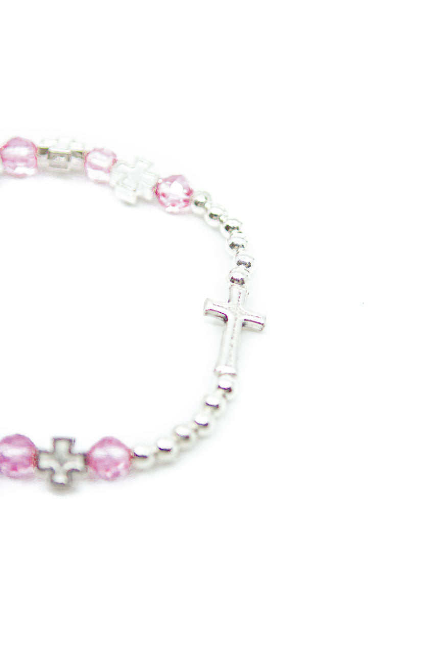 Armband "Kreuz" rosa – Detailansicht 2