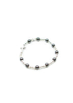 Edelsteinarmband "Hämatit" (mit Kreuz) – Detailansicht