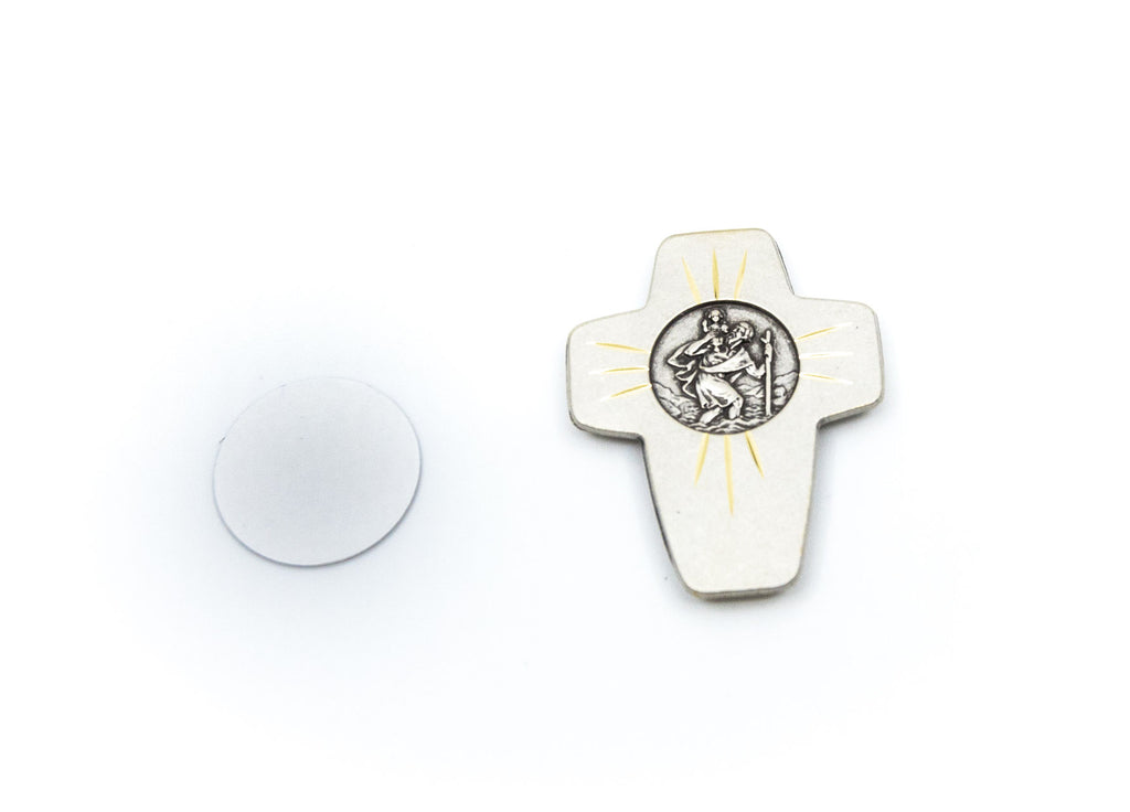 Magnet "Christophorus" Kreuz – Detailansicht