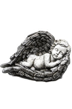 Engelfigur Flügel dunkelgrau