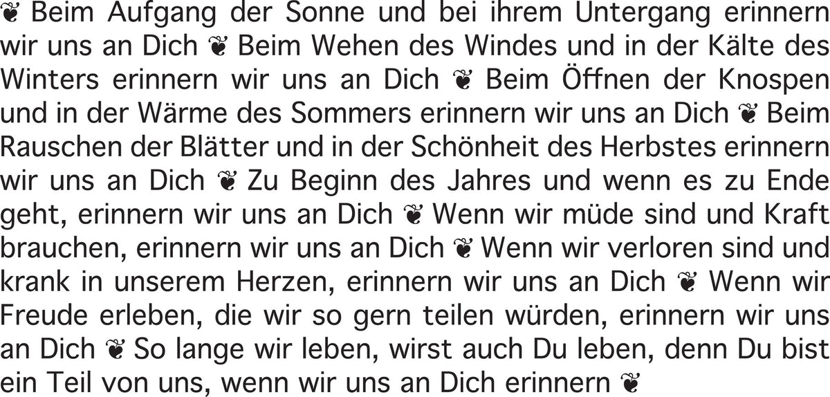 Wortlichtkerze Leuchtende Gedanken: Wir erinnern uns