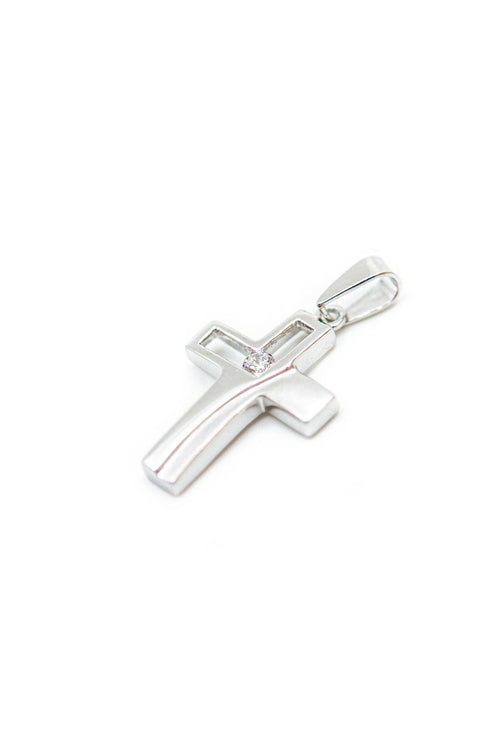 Anhänger Kreuz mit Steinchen Silber 925