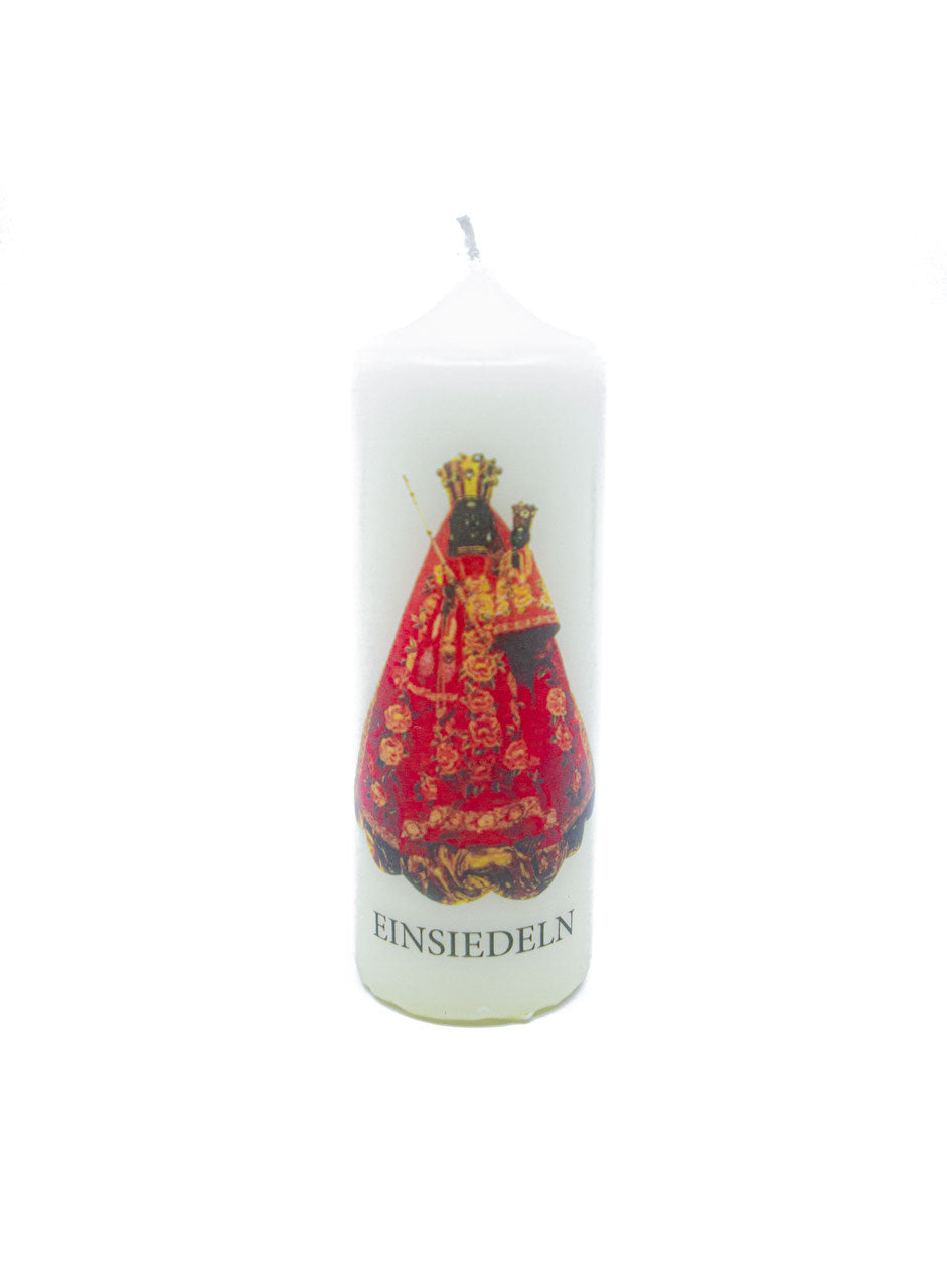 Kerze Maria Einsiedeln – 150/50mm, Elfenbein