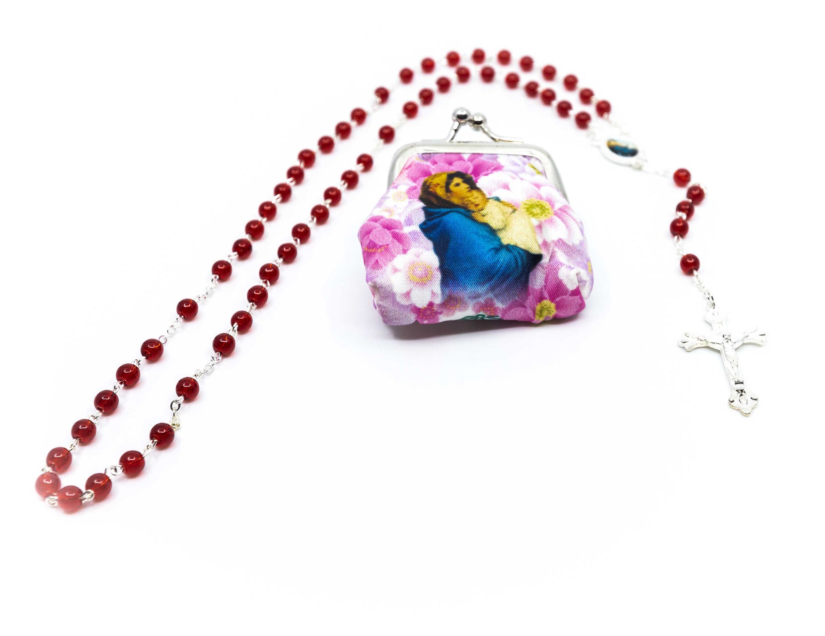 Rosenkranz mit Börse Madonna mit Kind Ferruzzi
