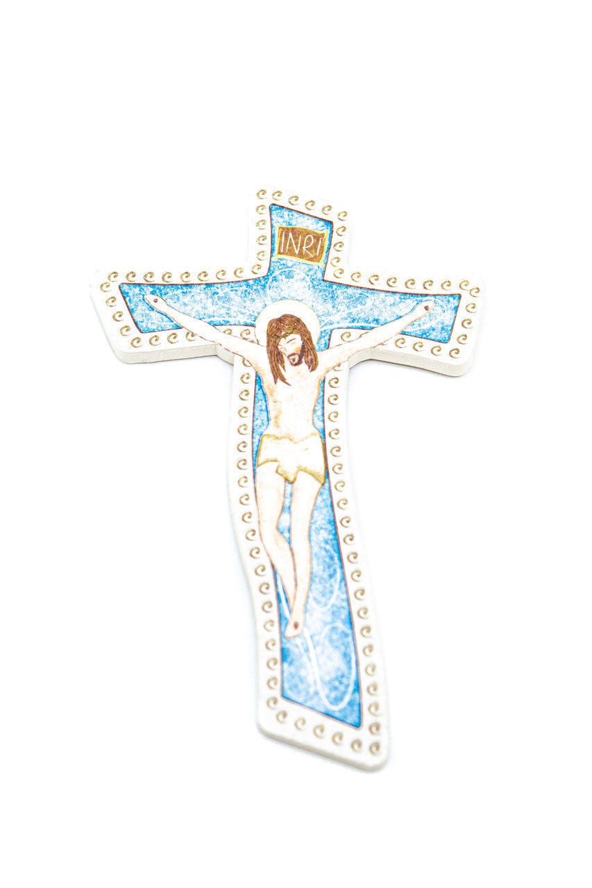 Wandkreuz blau