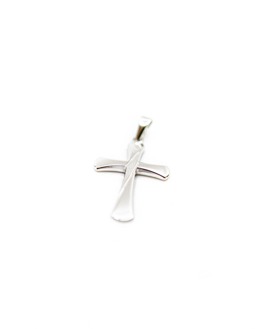 Anhänger "Kreuz" matte Mitte Silber 925 – Detailansicht