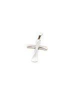 Anhänger "Kreuz" matte Mitte Silber 925 – Detailansicht