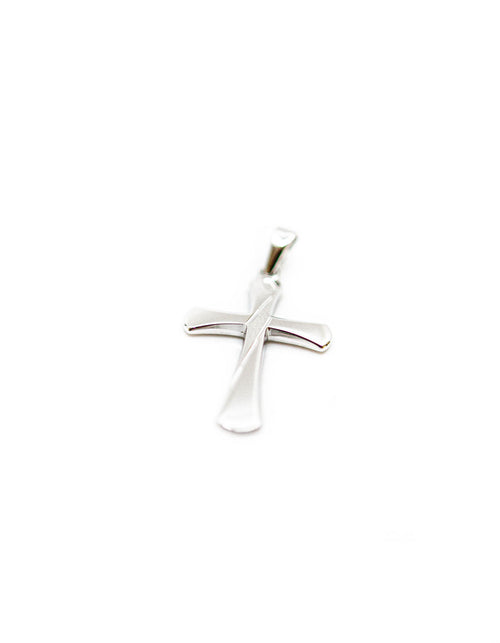 Anhänger "Kreuz" matte Mitte Silber 925 – Detailansicht