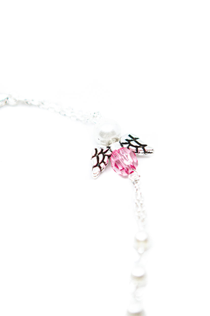 Armkette "Engel" rosa (Modeschmuck) – Detailansicht
