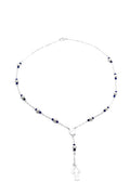 Halskette/Rosenkranz Kreuz blau