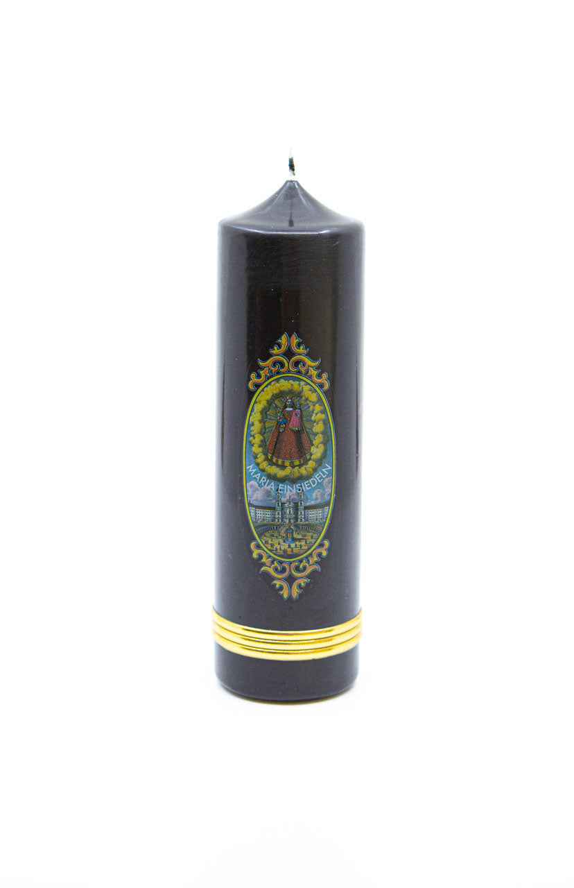 Kerze Maria Einsiedeln – 210/60mm, Schwarz