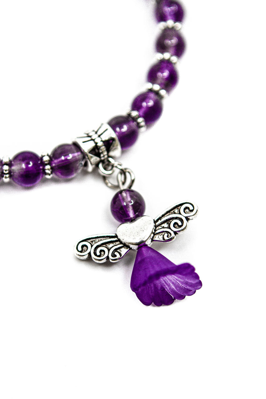 Engelarmband "Amethyst" – Detailansicht