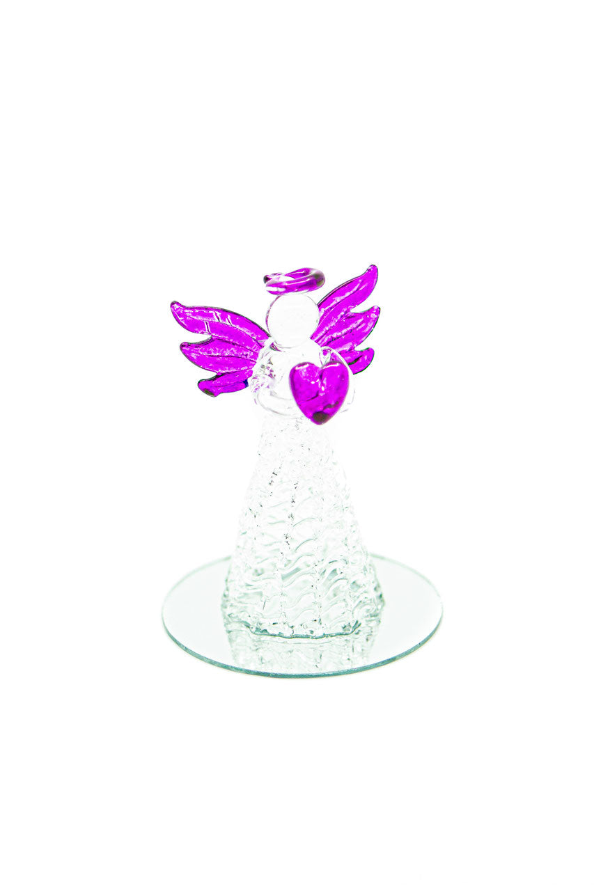 Glasengel mit Herz