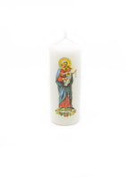 Kerze Maria mit Kind farbig