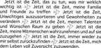 Wortlichtkerze Wann, wenn nicht jetzt