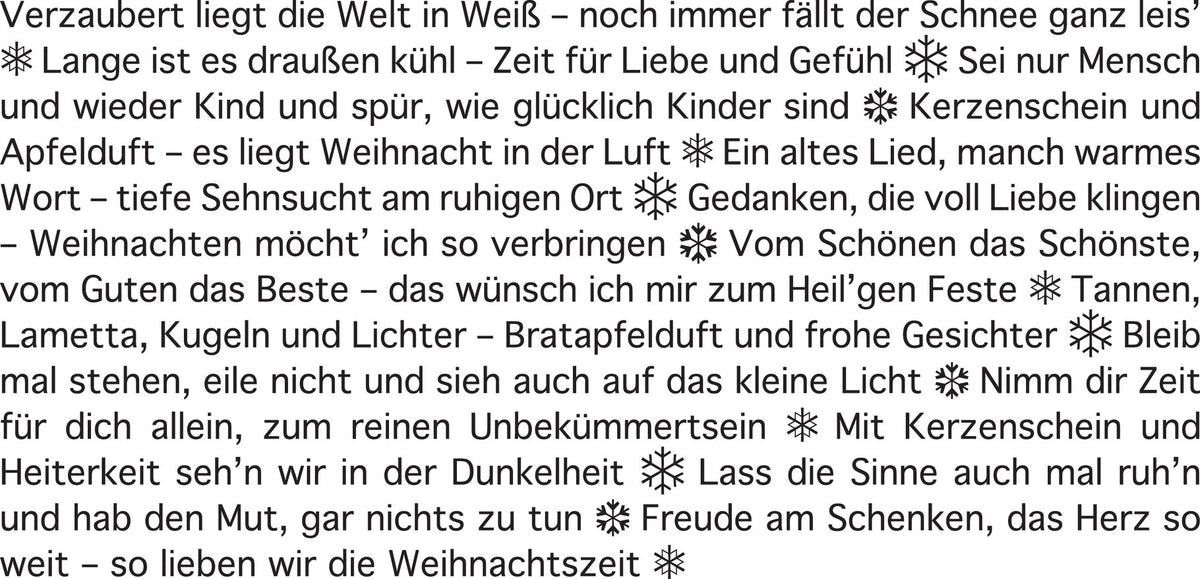 Wortlichtkerze Leuchtender Weihnachtszauber