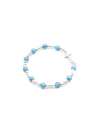 Edelsteinarmband "Türkis" (mit Kreuz) – Detailansicht