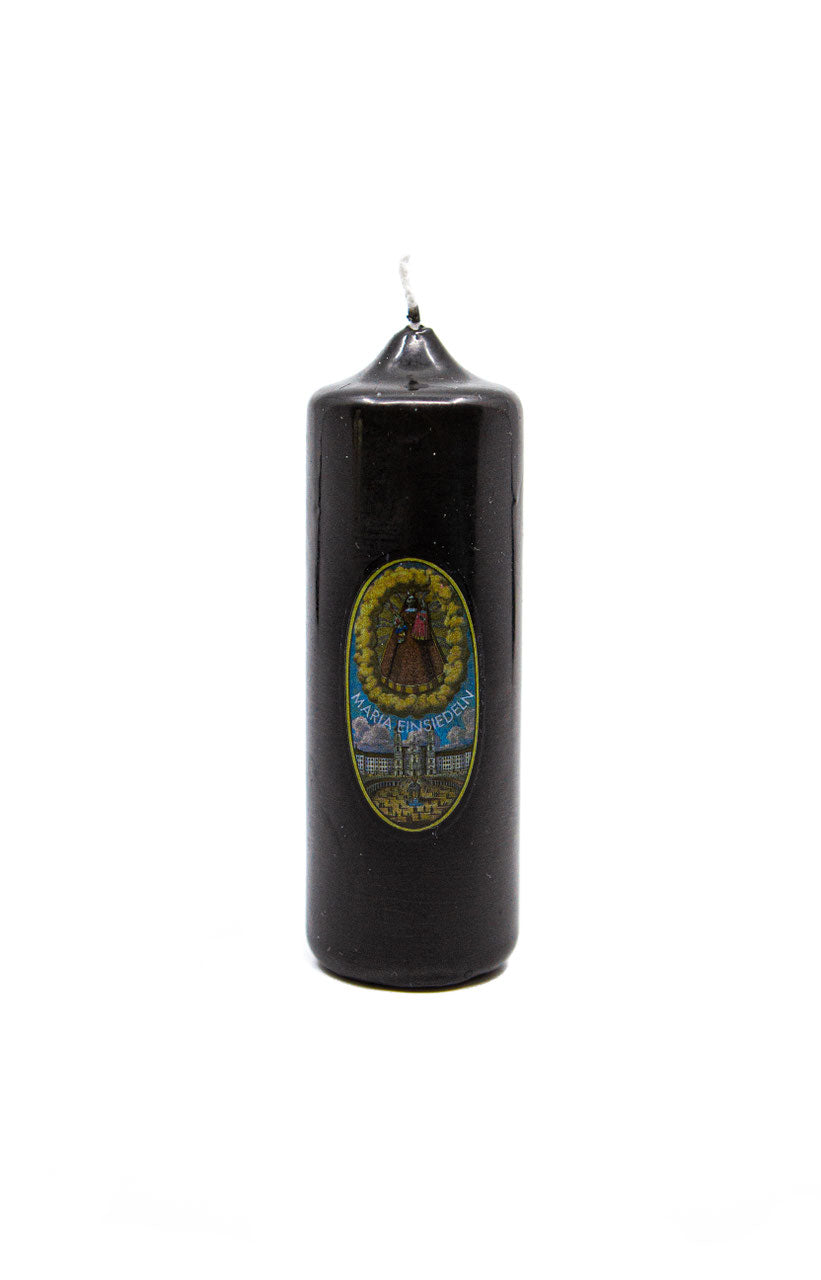 Kerze Maria Einsiedeln – 120/40mm, Schwarz