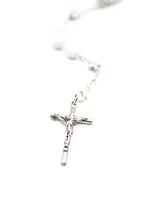 Rosenkranz Lourdes Silber