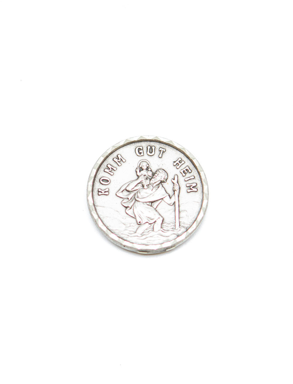 Magnet Christophorus Komm gut heim (rund 3cm)