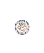 Magnet Christophorus mit buntem Rand