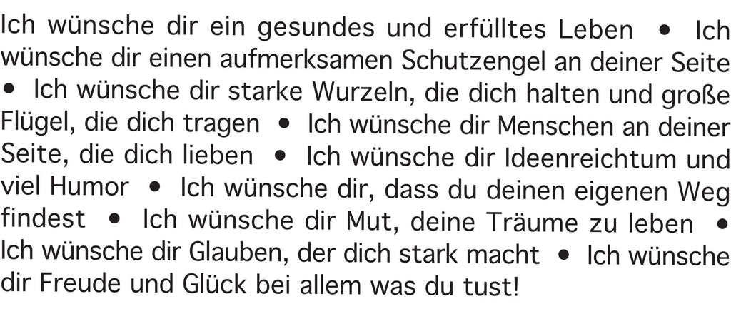 Wortlichtkerze Leuchtende Wünsche zur Geburt / Taufe