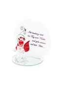 Glasengel mit Spruch rot