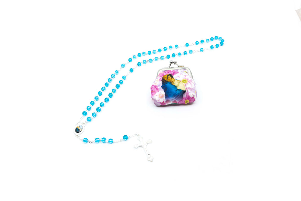Rosenkranz mit Börse Madonna mit Kind Ferruzzi