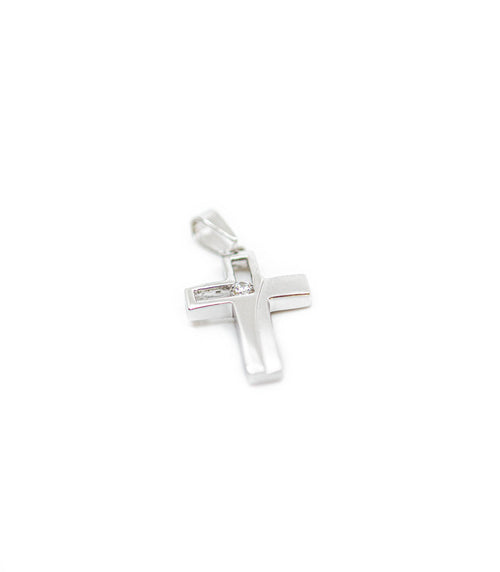 Anhänger "Kreuz" mit Steinchen Silber 925 – Detailansicht