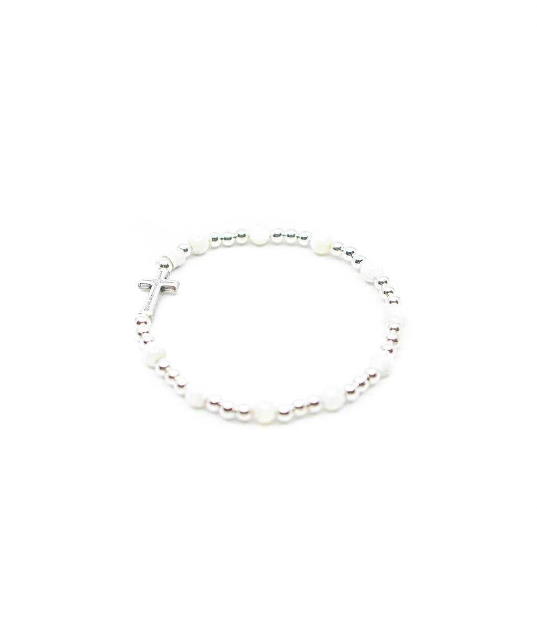Edelsteinarmband "Perlmutt" – Detailansicht