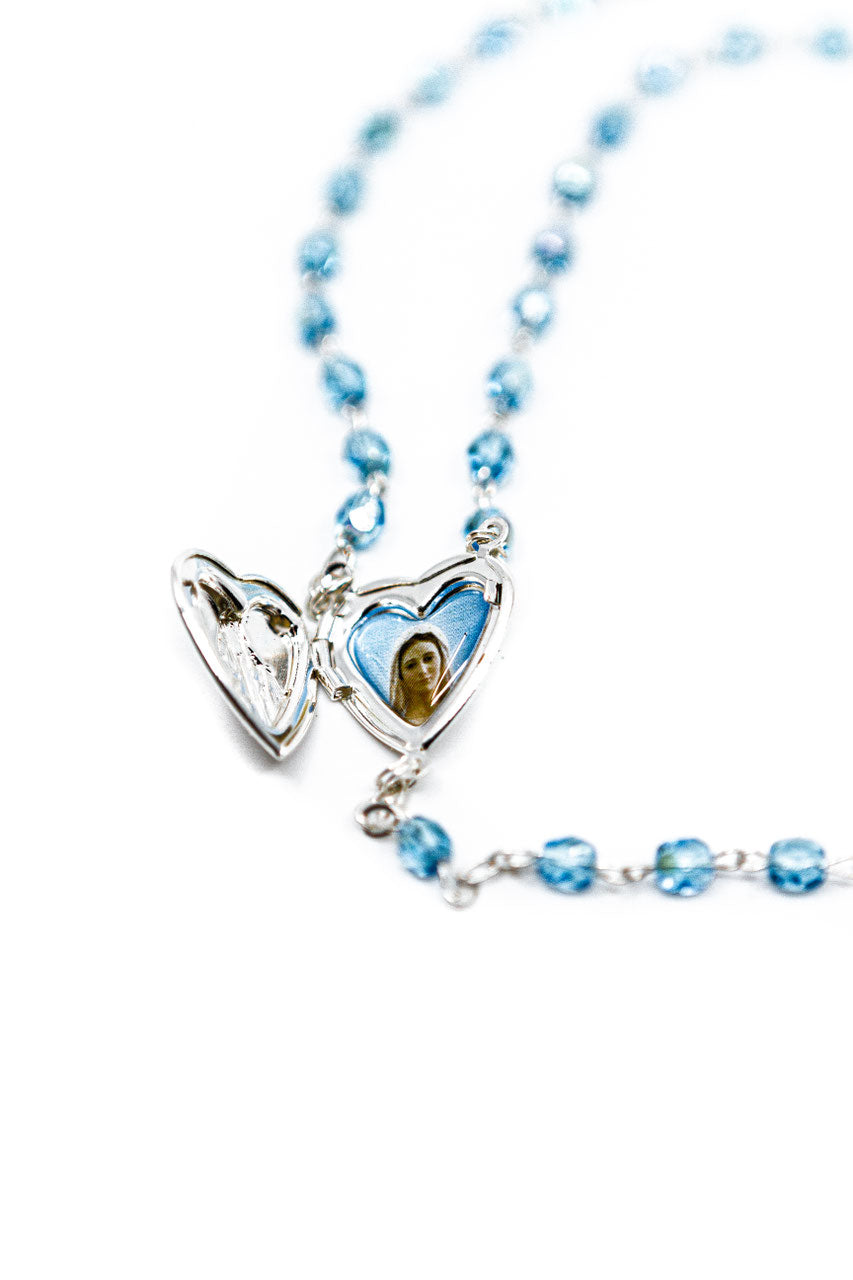 Rosenkranz Medaillon Kristall