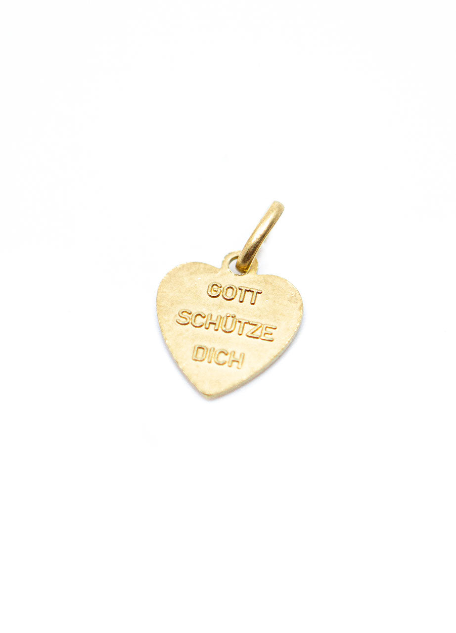 Medaillon "Amor" goldfarben – Detailansicht