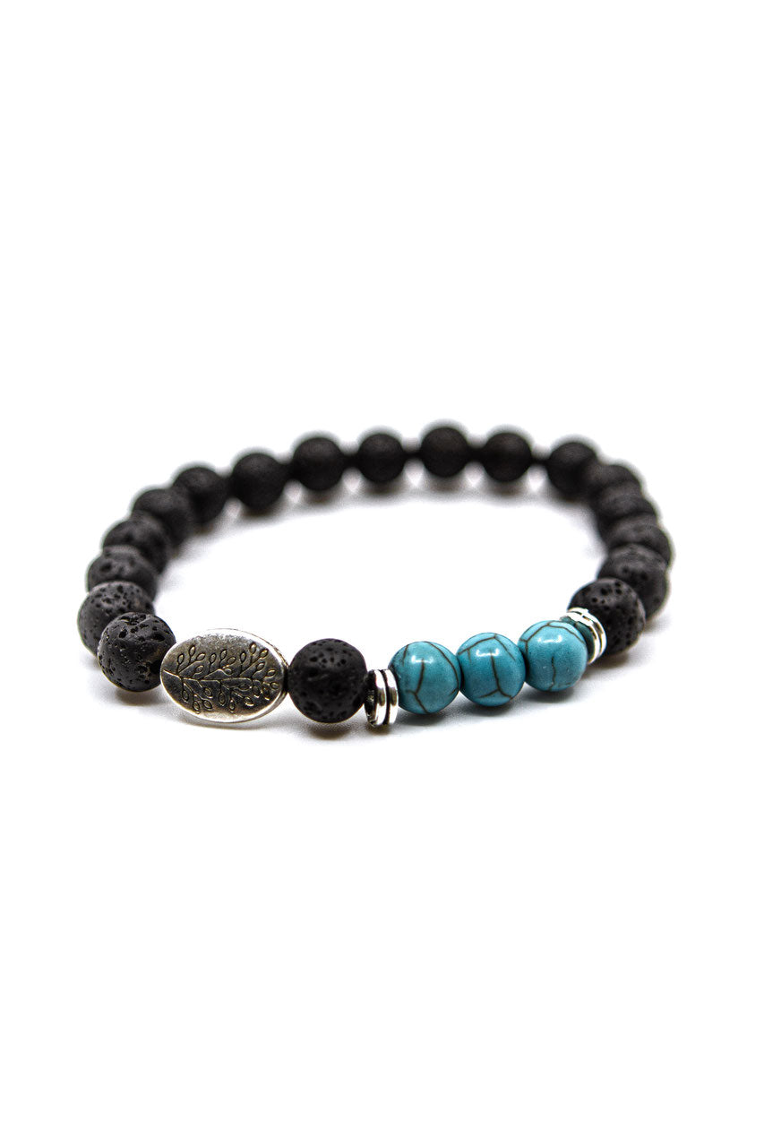 Edelsteinarmband Lavastein / Türkis
