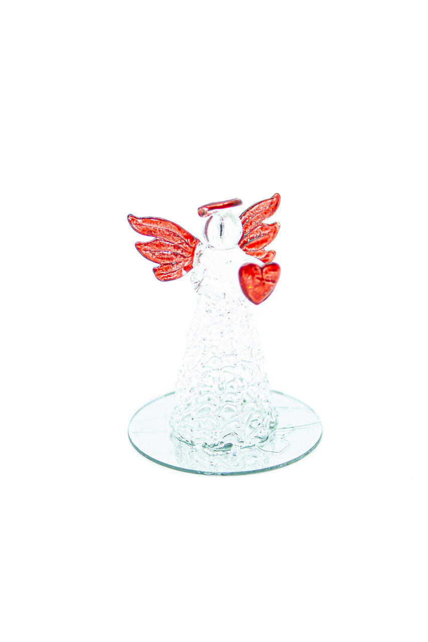 Glasengel mit Herz