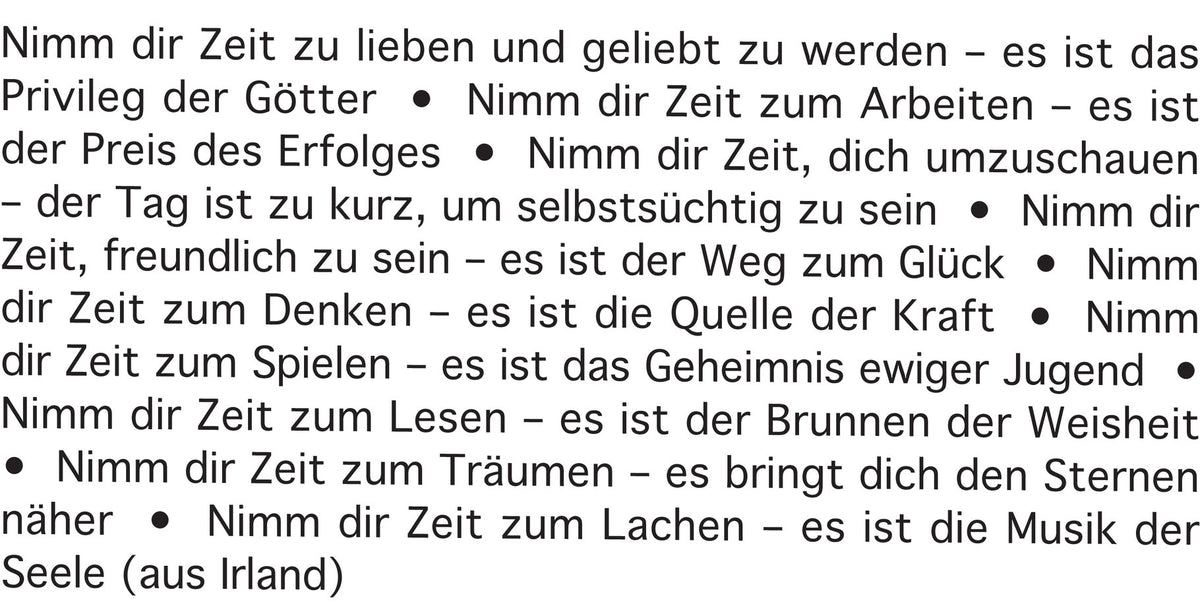 Wortlichtkerze Nimm Dir Zeit - Leuchtende Gedanken