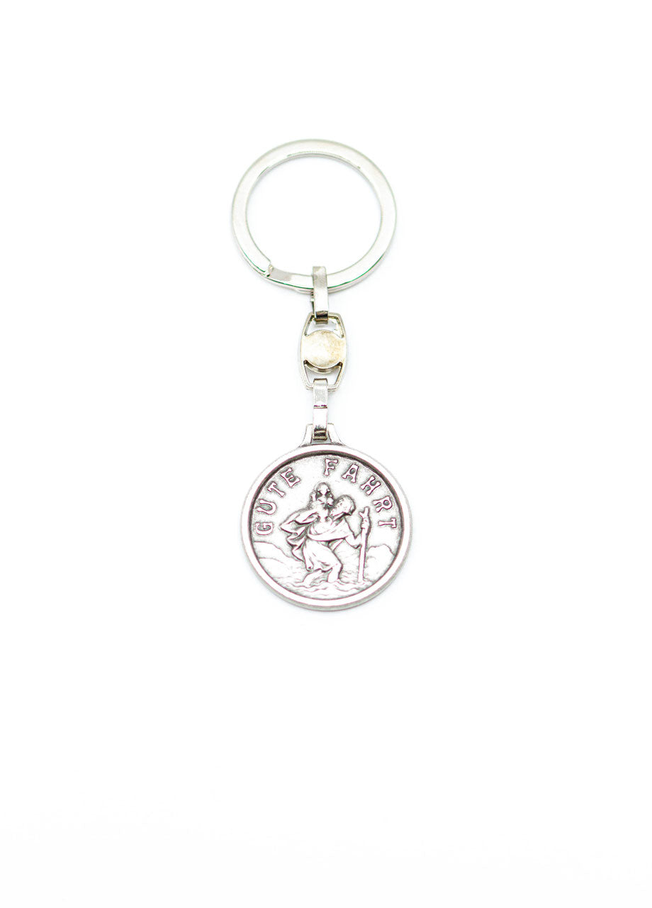 Schlüsselanhänger Christophorus "Gute Fahrt" (7.5cm) – Detailansicht