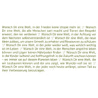Wortlichtkerze Leuchtende Wünsche für eine bessere Welt