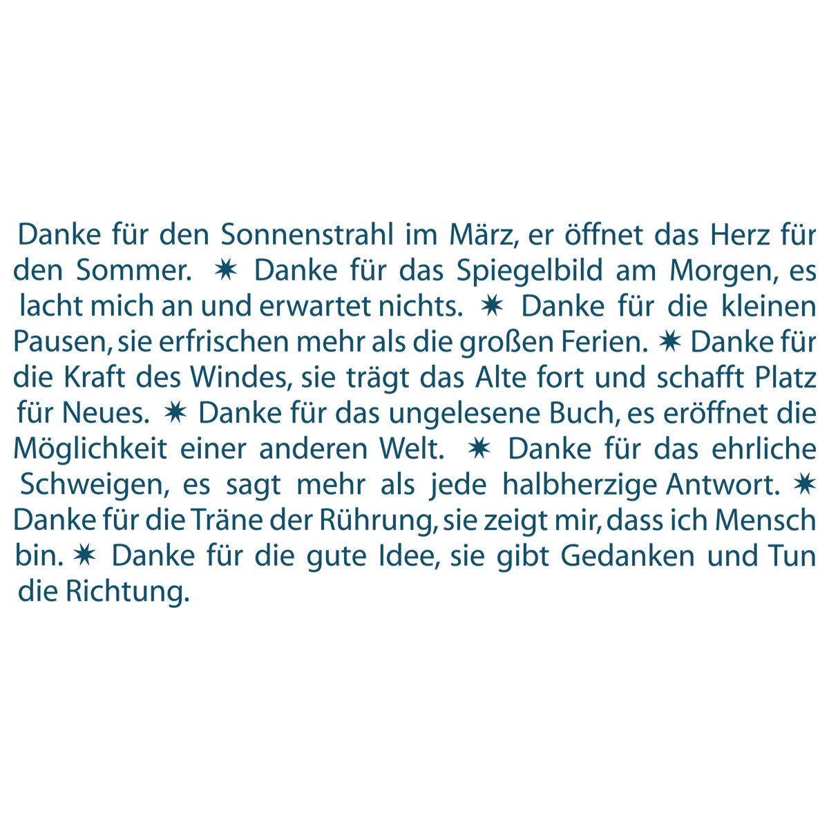 Wortlichtkerze Danke für...