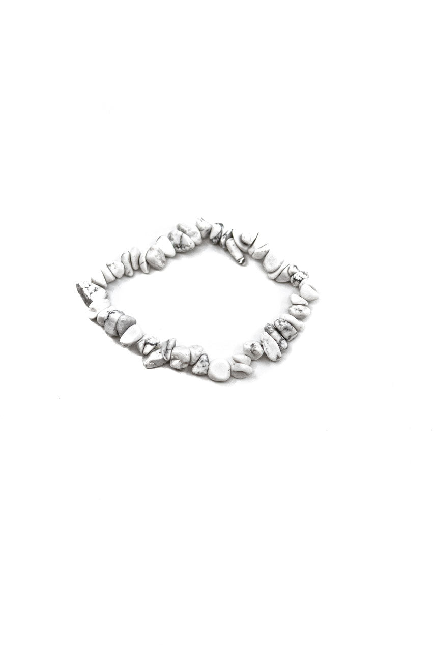 Splitterarmband Weisser Jaspis