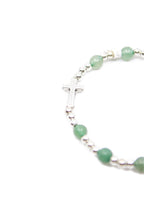 Edelsteinarmband "Aventurin" (mit Kreuz) – Detailansicht 2