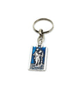 Schlüsselanhänger Christophorus eckig blau