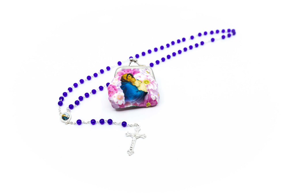 Rosenkranz mit Börse Madonna mit Kind Ferruzzi