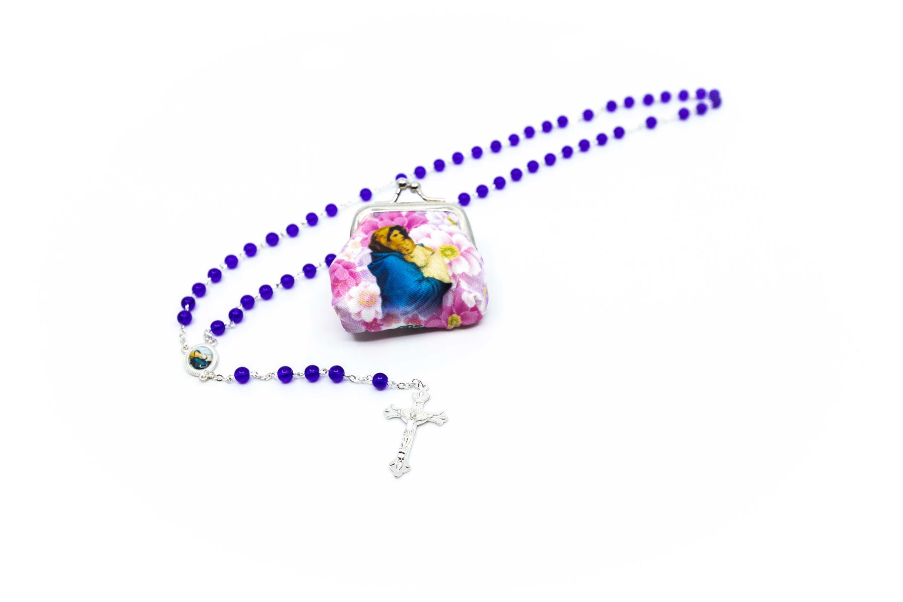 Rosenkranz mit Börse Madonna mit Kind Ferruzzi